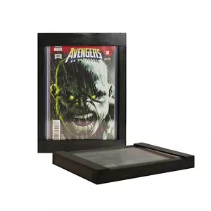 Marco de cómic negro - ¡Exhibición abierta tiene capacidad para 7 cómics o 4 cargadores superiores! - Imagen 1 de 4