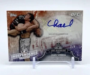 Chael Sonnen 2013 Topps UFC Bloodlines Independence Auto 2/8 Fan Expo Rare SSP - Picture 1 of 3