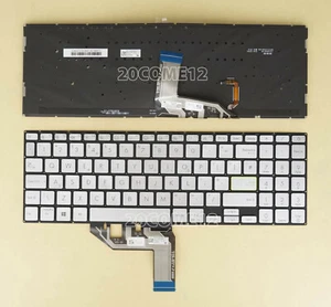 New for ASUS Vivobook X513 Keyboard UK Backlit no frame Silver - Picture 1 of 2