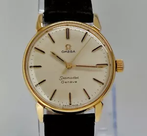 OMEGA, solid gold mens watch, fully serviced hand winding cal. 601, vintage 1969 - Picture 1 of 13