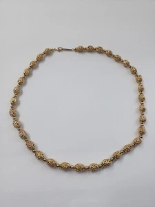 Collana di perle in filigrana tono oro vintage firmata Napier 23" - Foto 1 di 5