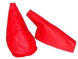 Schalthandbremsmanschette für Mini Cooper Classic bis 2000 rot Leder - Bild 1 von 6