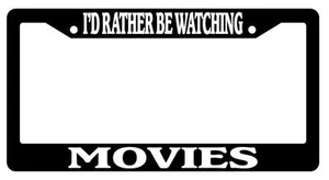 Marco de matrícula negro que preferiría estar viendo películas accesorio automático - Imagen 1 de 1