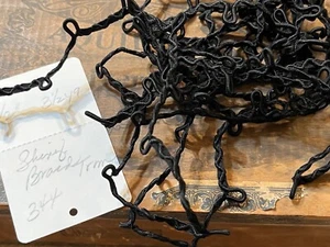 1952🌟Vintage antike schwarze glänzende geflochtene Borte 1/2" x 3,5 Yard - Bild 1 von 6