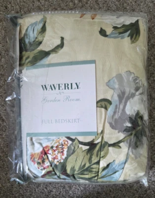 Falda de cama completa Waverly Carolina Gardens Room falda de cama vintage nueva en paquete Foto 1 de 4
