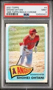 2021 TOPPS 1965 TOPPS REDUX CHROME #4 SHOHEI OHTANI PSA 9 MINT - Picture 1 of 2