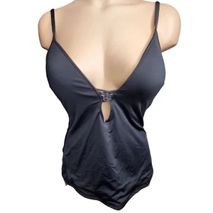 Bar III Womens Tankini Top Swimsuit Spaghetti Strap Plunging Neckline M NWT - Picture 1 of 5
