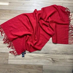 Charlie Page Woman's Celebration Wrap One Size Raspberry Fringe Edges - Picture 1 of 6