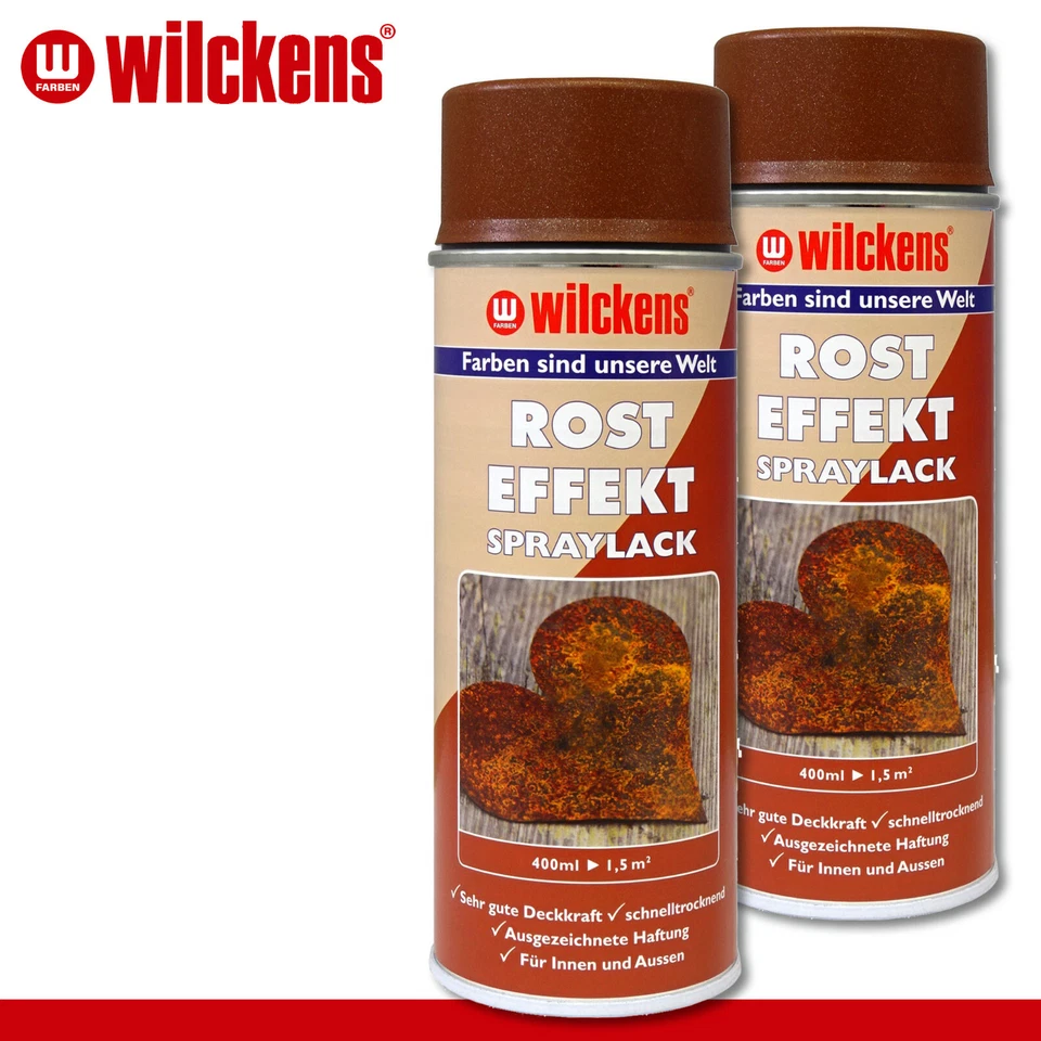 Wilckens 2 x 400 ml Rost Effekt Spraylack Rostoptik Effektspray innen & außen - Bild 1 von 1