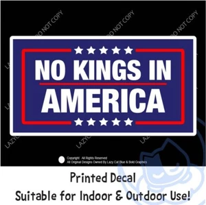 Keine Könige in Amerika Aufkleber Sticker FDT Anti Donald Trump MAGA Friedlicher Protest USA - Bild 1 von 6