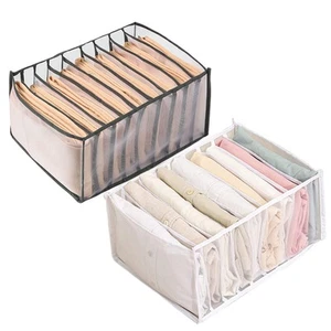 2Pcs Wardrobe Clothes Organizer, 9Grids Visible Foldable Closet Organizers, C... - Picture 1 of 6