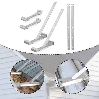5" Aluminum Roof Gutter Hanger with Screws Easy DIY Installation Roofs Drain - Image 1 of 4