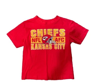 Kanas City Chiefs Team NFL Little Kids Football T-Shirt Size 7 - Picture 1 of 3