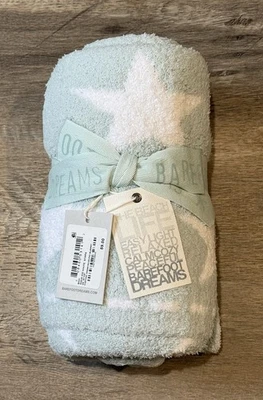 Barefoot Dreams Acogedora Elegante Sueño Bebé Manta de Recepción 30x30 Aqua Ice/White Star Foto 1 de 4