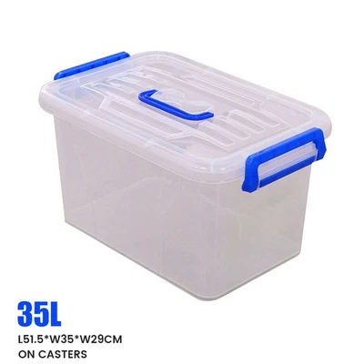Aufbewahrungsbox mit Deckel 6.5 - 45 L Kunststoffbox Plastikbox BOX Transparent - Bild 1 von 4