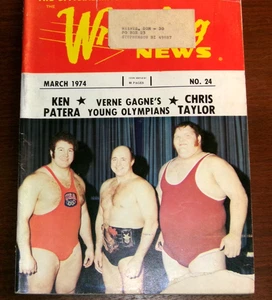 WRESTLING NEWS #24 March 1974 Ken Patera, Verne Gagne, Chris Taylor, Jack Brisco - Picture 1 of 5