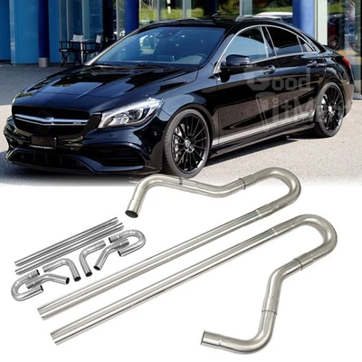 Tubo de escape 8 piezas 2,5" tubo mandril recto curva en U para Mercedes Benz CLA AMG Foto 1 de 4