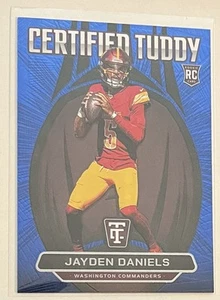 2024 Panini Totally Certified Jayden Daniels RC Certified Tuddy Blue /199๐ฅ๐ฅ - Picture 1 of 3