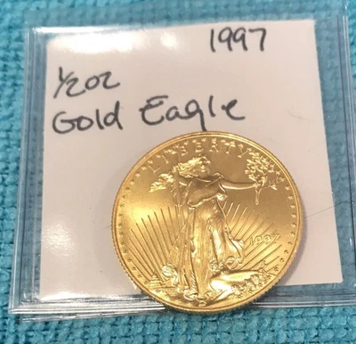 1997 $25 Gold Eagle 1/2 oz BU - Image 1 of 4