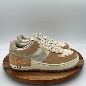 Size 9.5 Nike Womens Air Force 1 Shadow ‘sisterhood’ Cashmere Orange Shoes - Picture 1 of 12