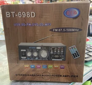 Amplificatore Audio Bluetooth 2 Canali Stereo Usb Sd Radio Speaker Telecomando - Foto 1 di 1