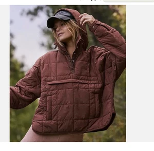 Free People Movement Gr. S Pippa Packable Puffer Pullover Jacke Oversized Braun - Bild 1 von 10