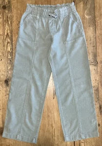 ABERCROMBKE KIDS Sz 9-10 Girls Olive Green Elastic Waist Linen Blend Pants - Picture 1 of 6