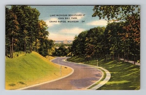 Grand Rapids MI-Michigan, John Ball Park, Lake Michigan Blvd Vintage Postkarte - Bild 1 von 2