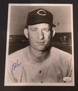 BOB LEMON Signed 8x10 Photo-HALL OF FAME-CLEVELAND INDIANS-JSA - Picture 1 of 4