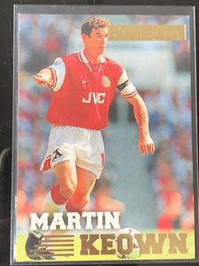 MERLIN PREMIER GOLD 1996 - MARTIN KEOWN FOOTBALL CARD - ARSENAL - # 008