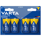 Varta Longlife Power D LR20 1.5V Alkaline Batteries x 4 *Long Expiry Dates*
