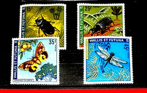 {WALLIS & FUTUNA- INSECTOS/ Scott #182-85/ MLH-VF SET/ CV $23.00/epictronic/JC} - Imagen 1 de 2