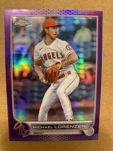 2022 Topps Chrome Update Michael Lorenzen Purple Refractor #USC134 Angels
