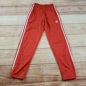 Adidas Pants Boys Extra Small Red White Sweatpants Outdoor Joggers Track Youth - Picture 1 of 9