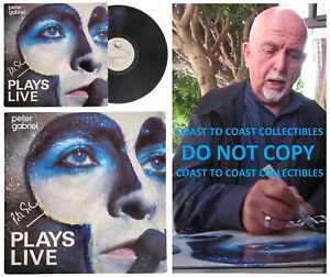 Peter Gabriel Signed Plays Live Album exact Proof COA Autographed Vinyl Record