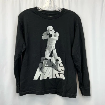 Camiseta gráfica Star Wars para niños Storm Trooper negra manga larga cuello redondo XL Foto 1 de 4