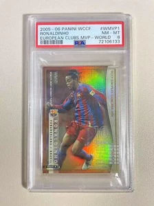 English Version 2005-06 Panini WCCF Ronaldinho Refractor Card WMVP PSA8 - Picture 1 of 2