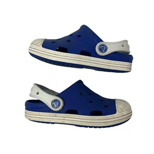 Zuecos CROCS Bump It azules con correas de puntera blanca ostra niño talla C13 - Imagen 1 de 5