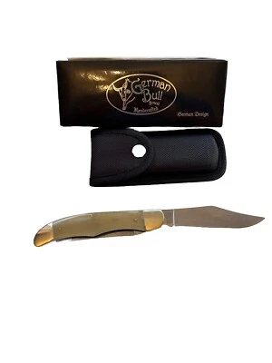 German Bull GBI-069OX Stainless Folding 2 Blade Pocketknife with Nylon Sheath - Image 1 of 4