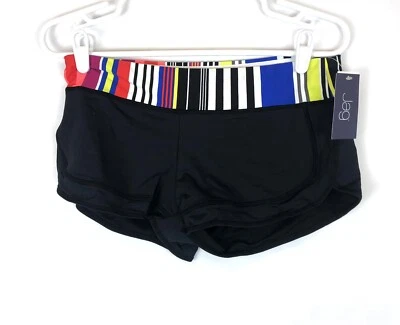 Pantalones cortos de bikini Jag para mujer a rayas negras, talla S Foto 1 de 3
