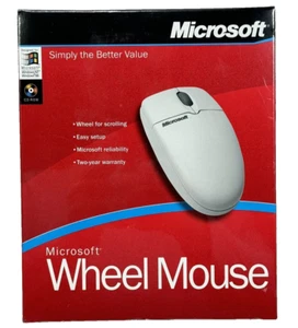 VTG NEW Microsoft Wheel Mouse Part No X04-75667 Sealed in Box UPC 093007833511 - Picture 1 of 14