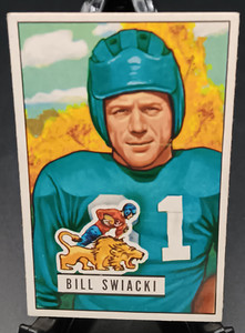 1951 Bowman #132, Bill Swiacki, Detroit Lions, Excellent, RMBCollectables