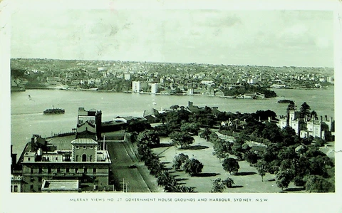 SEPHIL AUSTRALIA 1958 GOVT HOUSE GROUNDS & HARBOUR SYDNEY NSW PPC TO HOLLAND Cover