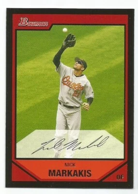 NICK MARKAKIS 2007 BOWMAN CARD MINT CONDITION - Image 1 of 2