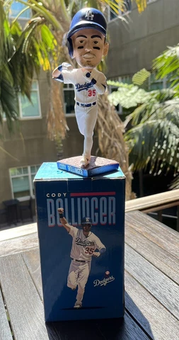 Cody Bellinger Los Angeles Dodgers Bobblehead 2019 NLDS Game Home Uniform NIB Cover
