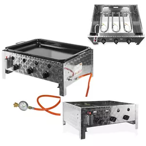 Gastro Edelstahl Gasbräter 71x57x30cm Gasgrill 3flammig Gastrobräter Stahlpfanne - Bild 1 von 11
