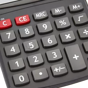 LCD 8-Digit Desktop Calculator Small Black - 1 Pack Portable & Easy to Use - Picture 1 of 6