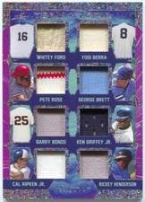 2022 Leaf ITG Berra Brett Barry Bonds Griffey Jr. Ripken Henderson 8 Jersey #/25