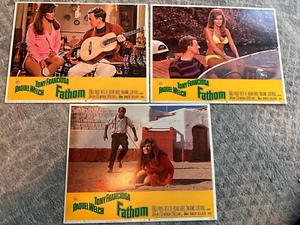 3 lobby cards - 1967 RAQUEL WELCH FATHOM 11 X 14 #5, 7 and 8 Tony Franciosa - Picture 1 of 7