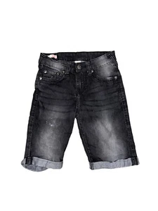 True Religion Denim Shorts Black Geno Kids Size 8 23x9 Good Condition  - Picture 1 of 11